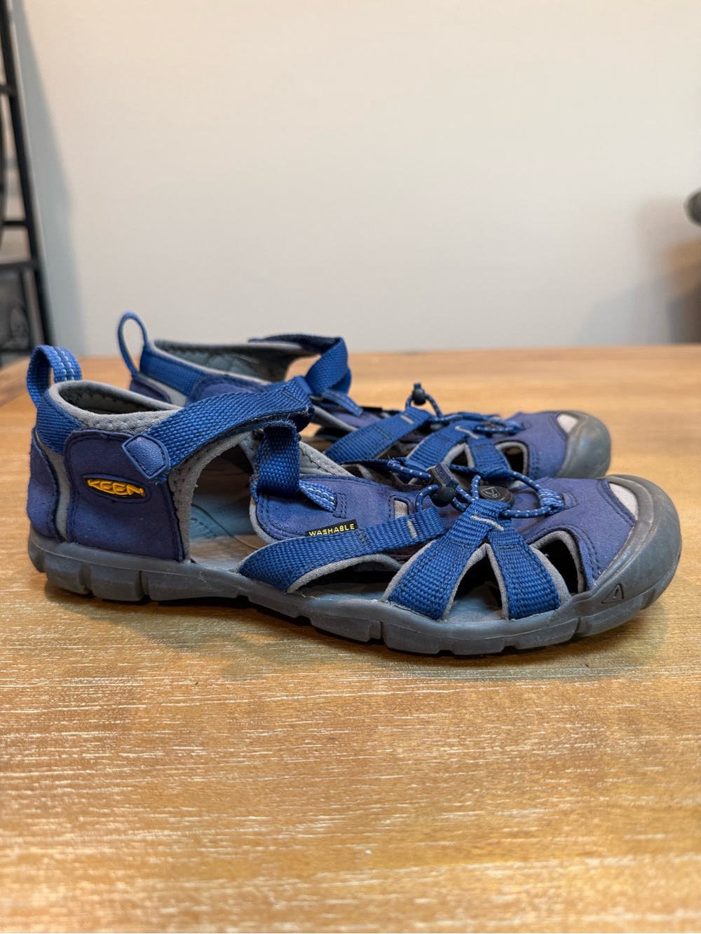 Keen Big Kids Seacamp 2‎ CNX Closed Toe Sandal Waterproof Blue Gray Size 5 EU 37